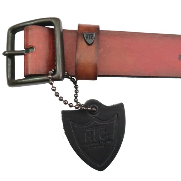 HTC HOLLYWOOD TRADING COMPANY Paradise print leather Belt sz 36 NWT - Picture 5 of 10